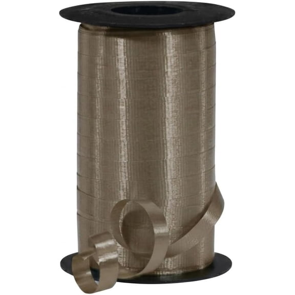 PMU 250 Yards x 3/8in Espresso Brown Crimped Curling Ribbon String for Gift Wrapping Ribbon Balloon String Birthday Celebration Party Presents Decor, Festival Art Craft Accessories (1-250 Yard Rolls)
