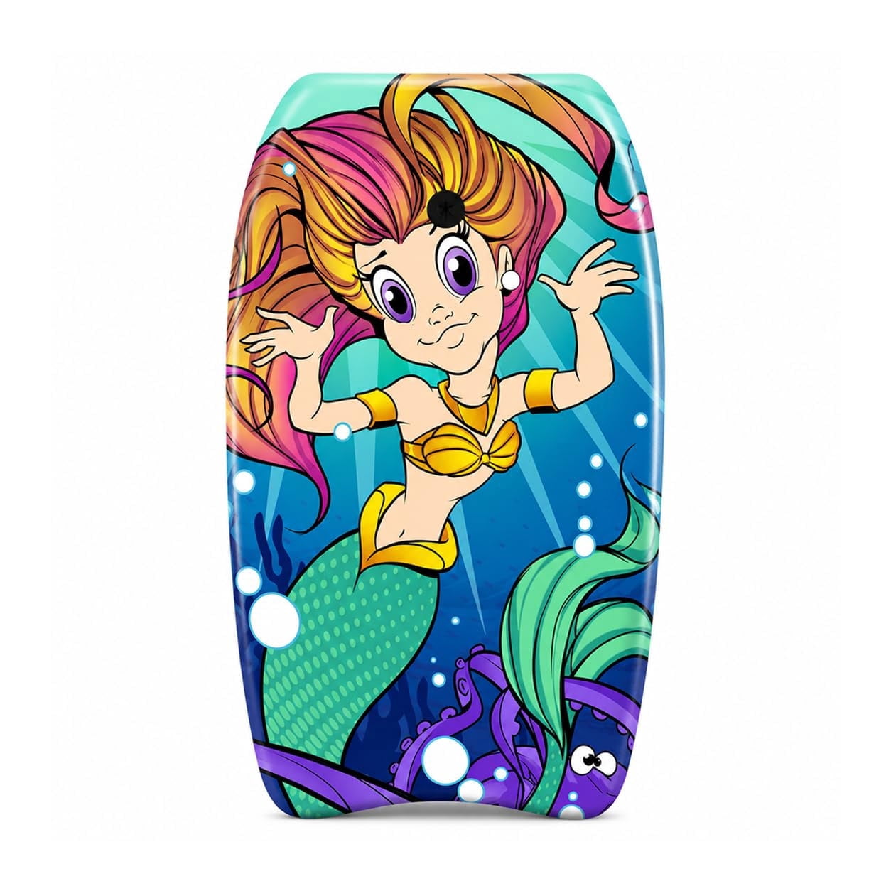 PMU 26in Mermaid Printed Bodyboard with Wrist Leash for Beach
