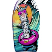 PMU 26 Inch Swimming Llama Printed Bodyboard - Lightweight Wrist Leash Slick Bottom Boogie Board for Beach, Sea & Pool - Surfing Board for Kids, Teens & Adults Wave Conditions Pkg/1