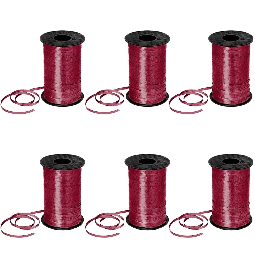 PMU 3000 Yards x 3/16in Burgundy Crimped Curling Ribbon String for Gift ...