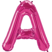 PMU 34-Inch Letter "A" Shape Mylar Balloon, Magenta Pkg/1