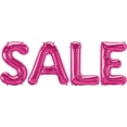 thumbnail image 1 of PMU 34-Inch "SALE" Phrase Letters Mylar Balloons, Magenta (4/Pkg) Pkg/1, 1 of 1