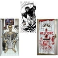 thumbnail image 1 of PMU 3pc Multi-Pack Door Covers -  Reaper, Skeleton and Bloody Welcome Door Covers - Reaper Halloween Decorations Indoor Outdoor - Front Door Cover for Spooky Season (1)75436, (1)79044, (1)76927, 1 of 7