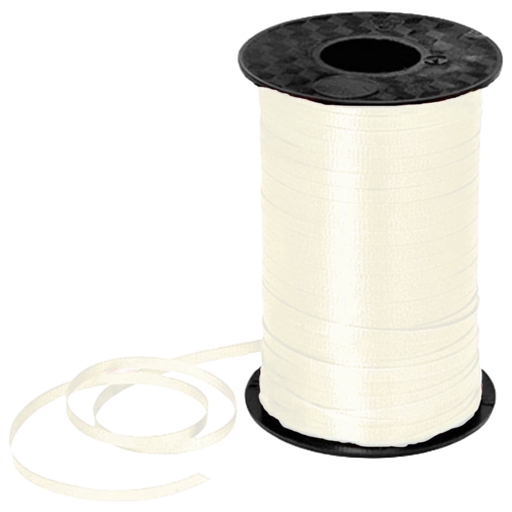 PMU 500 Yards x 3/16in Ivory Crimped Curling Ribbon String for Gift ...
