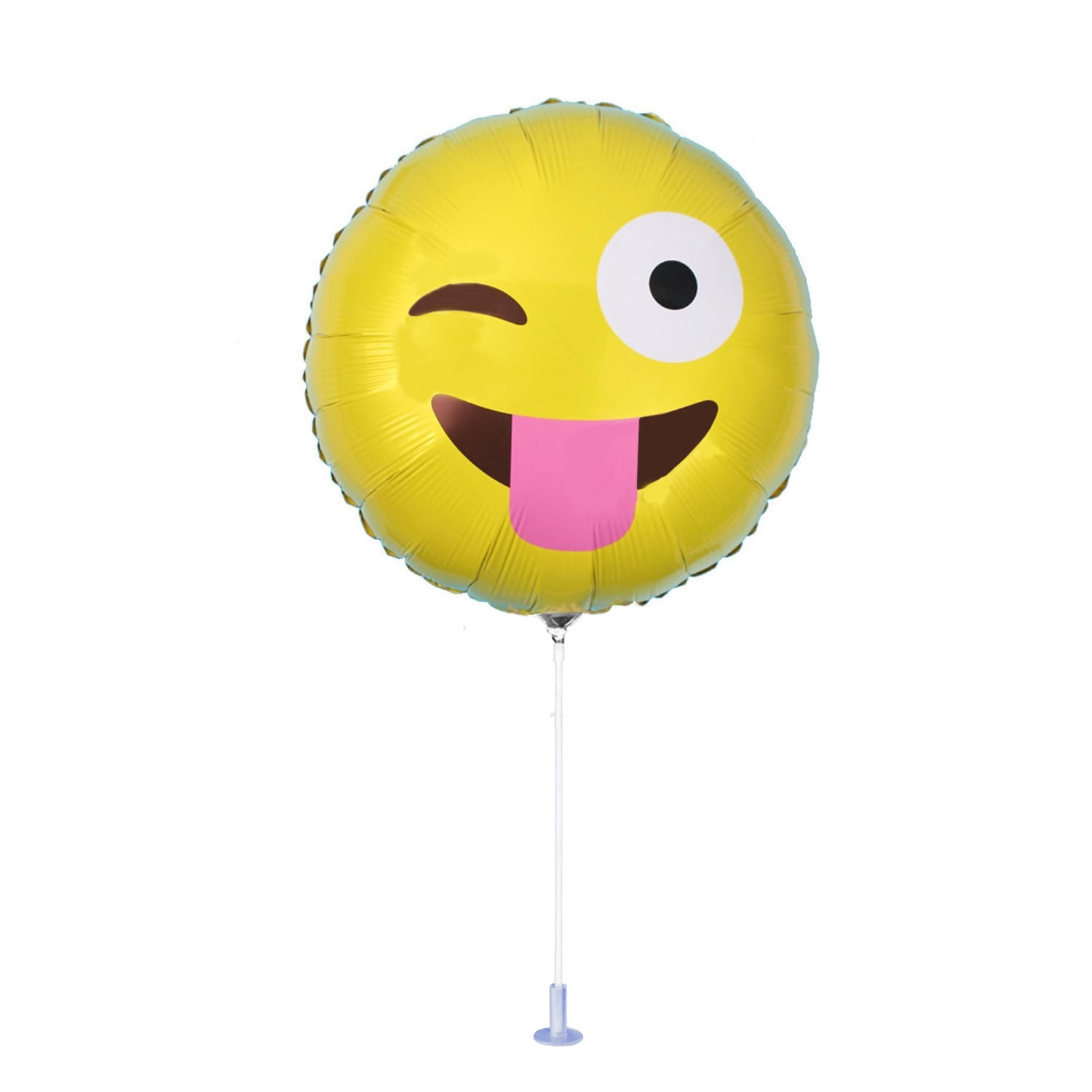 PMU 6 Pcs Just Kidding Smiley Face Balloon 9 Inch Pre-Inflated with ...