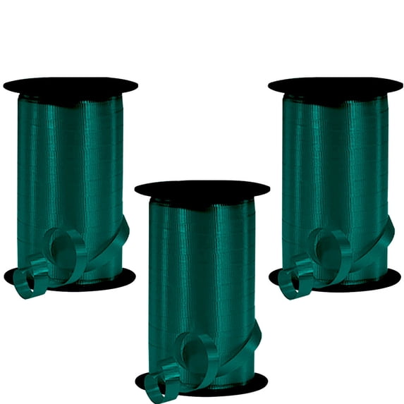 PMU 750 Yards x 3/8in Hunter Green Crimped Curling Ribbon String for ...