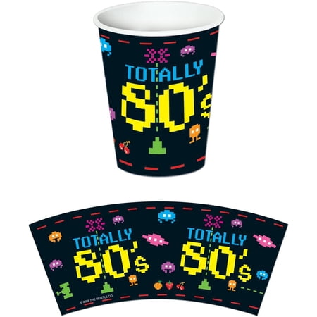 PMU 80's Paper Cup Party Accessory (8/Pkg) Pkg/1