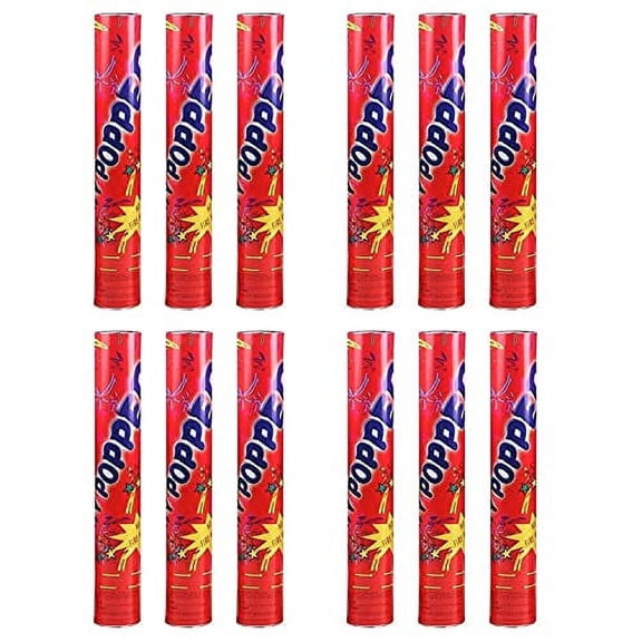 PMU Air Compressed Indoor/Outdoor Safe Confetti Poppers, 12"
