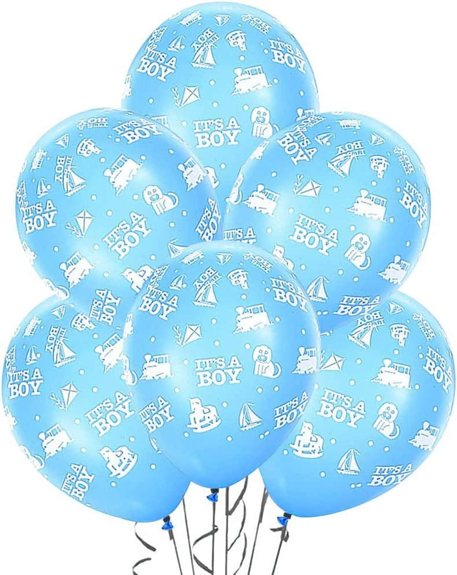 PMU Baby Shower Balloons 11 Inch It's a Boy Blue Latex Pkg/12 - Walmart.com