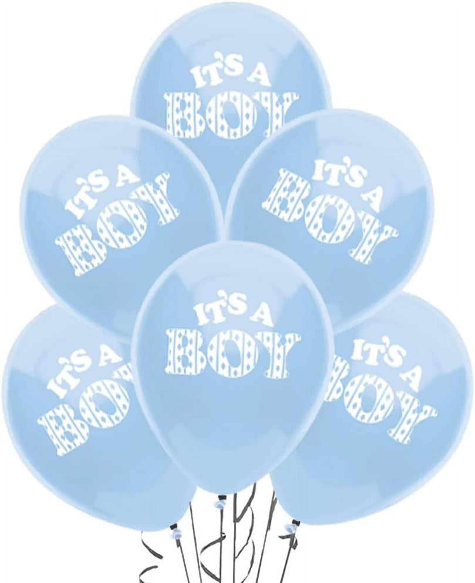 PMU Baby Shower Balloons 11 Inch It's a Boy Sky Blue Latex Pkg/50 ...