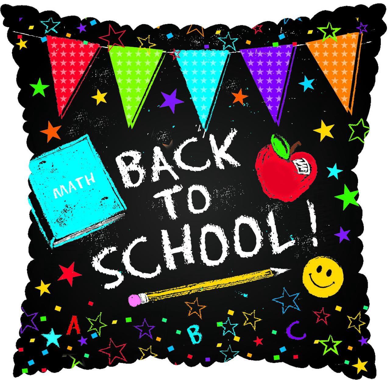 PMU Back To School Pennants 18 Inch Mylar Balloon Pkg/1 - Walmart.com