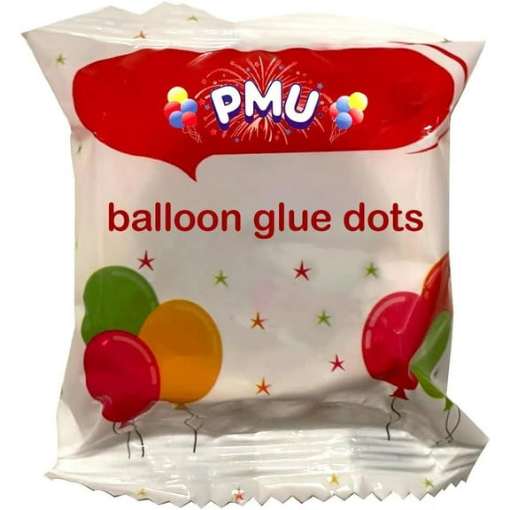 PMU Balloon Accessories for Mylar and Latex Balloons Adhesive Dots for Balloons Double Sided Removable Adhesive Stickers for Balloons, Walls and Party Decorations (100/roll) Pkg/6