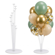 PMU Balloon Bouquet Holder Centerpiece Table Balloon Stand Helium Free Inflate with Air Reusable 1/Set for up to 11 Balloons Pkg/1