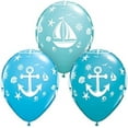 thumbnail image 1 of PMU Balloons 11 Inch Nautical Sailbot and Anchor Blue Latex Balloons (25/Pkg) Pkg/1, 1 of 1
