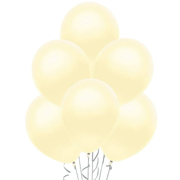 PMU Balloons 11 Inch PartyTex Silk Ivory Latex Pkg/100