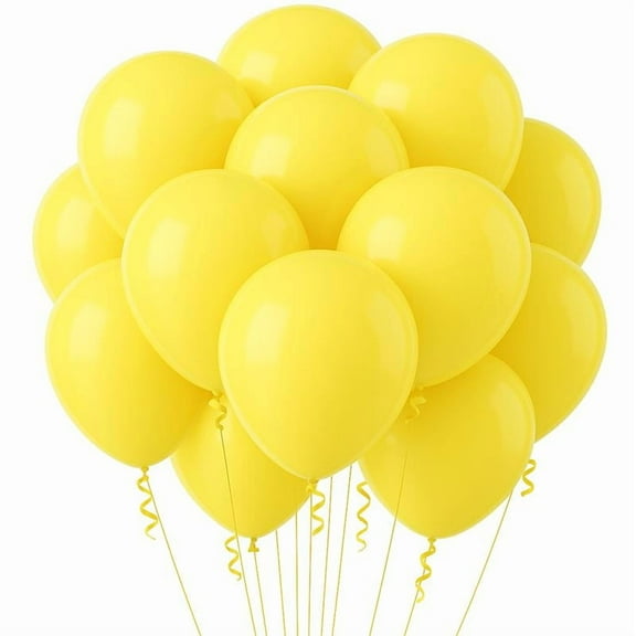 PMU Balloons 11 Inch PartyTex Premium Crystal Yellow Latex Pkg/25