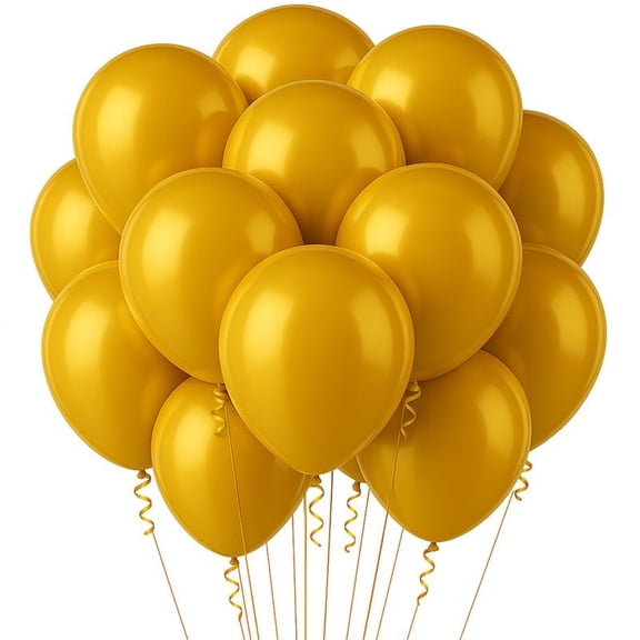 PMU Balloons 11 Inch PartyTex Premium Metallic Gold Latex Pkg/12
