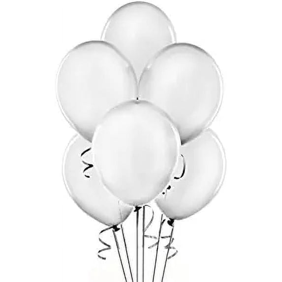 PMU Balloons 11 Inch PartyTex Premium Silver Latex Pkg/100