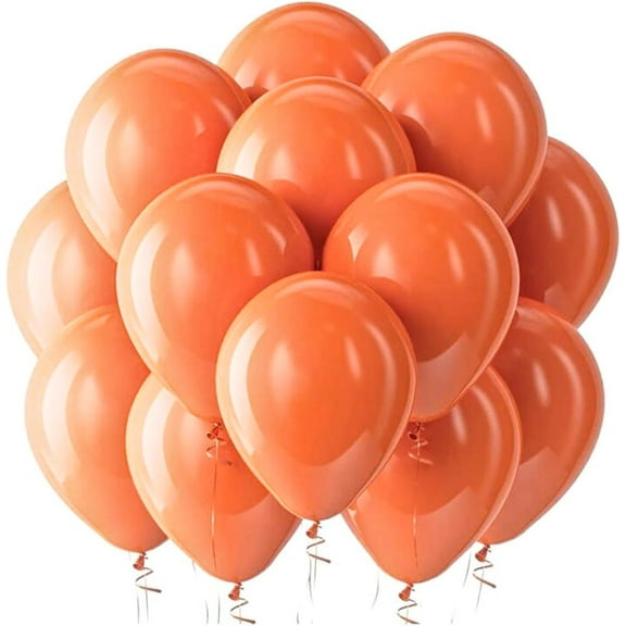 PMU 50 Pcs 11 Inch Orange Balloons for Birthdays, Engagements, Weddings Christmas Anniversaries, Baby Showers & Party Backdrop Favors - Supplies Pkg/50