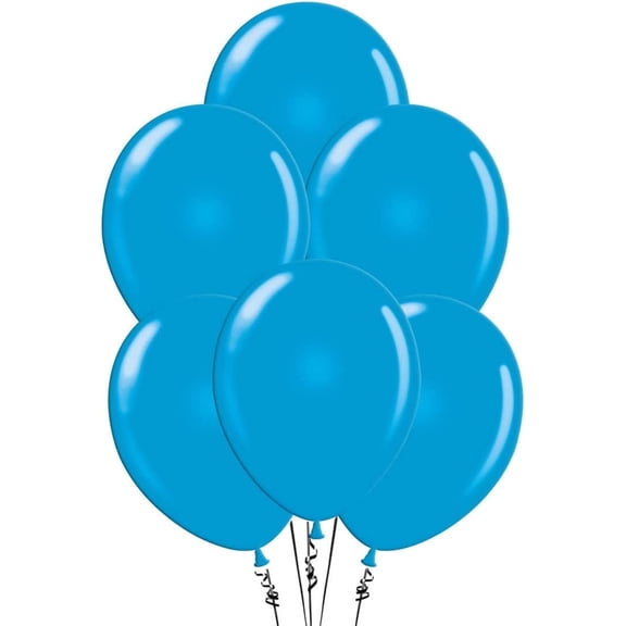 PMU Balloons 17 Inch PartyTex Blue Premium Helium Quality Latex Balloons for Photo Shoot, Wedding, Baby Shower, Birthday Party and Event Decoration Pkg/50