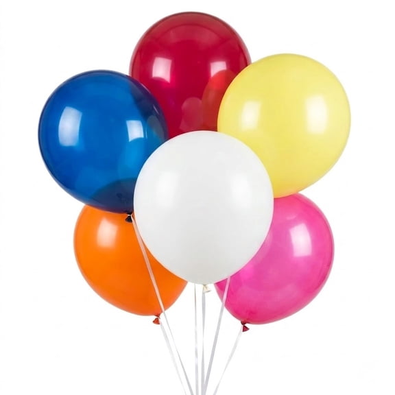 PMU Balloons 17 Inch PartyTex Crystal Assortment Premium Helium Quality Latex Balloons for Photo Shoot, Wedding, Baby Shower, Birthday Party and Event Decoration Pkg/12