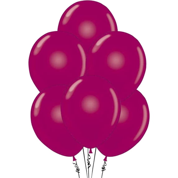 PMU Balloons 17 Inch PartyTex Crystal Burgundy Premium Helium Quality Latex Balloons for Photo Shoot, Wedding, Baby Shower, Birthday Party and Event Decoration Pkg/72