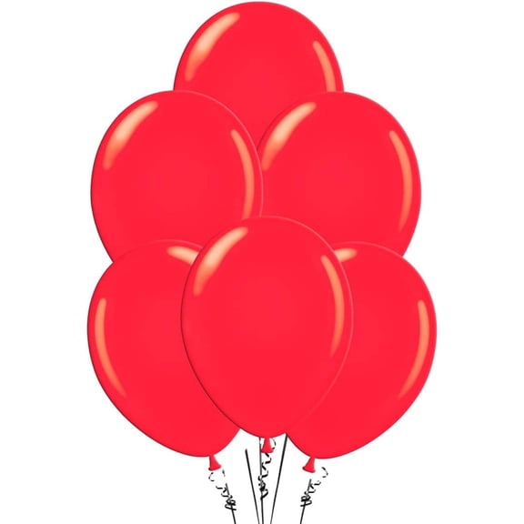 PMU Balloons 17 Inch PartyTex Red Premium Helium Quality Latex Balloons for Photo Shoot, Wedding, Baby Shower, Birthday Party and Event Decoration Pkg/12