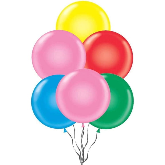 PMU Balloons 24 Inch PartyTex Premium Assorted Latex Pkg/12