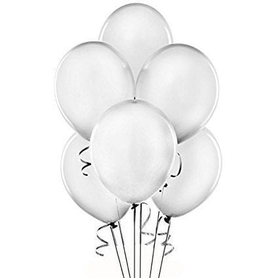 PMU Balloons 24 Inch PartyTex Silver Latex Pkg/5