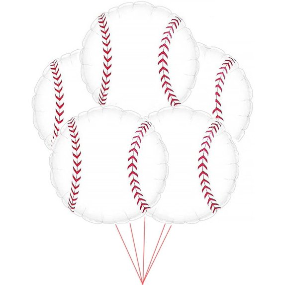 PMU Baseball Balloon 18 Inches Mylar Balloon Pkg/10