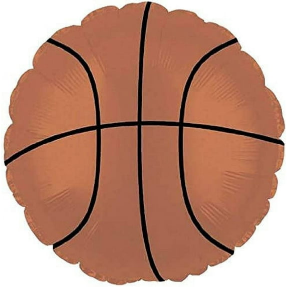 PMU 18-Inch Basketball Foil Balloon – Basketball Party Decoration, Mylar Balloon for Sports-Themed Birthdays, Team Events & Party Supplies