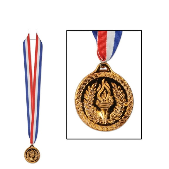 PMU Bronze Medal 2" with Red, White and Blue Ribbon 30" (1/Pkg) Pkg/1