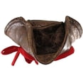 thumbnail image 1 of PMU Caribbean Pirate Costume Tri-Corner Distressed Brown Hat - Costume Accessory, Pack of 1, 1 of 5