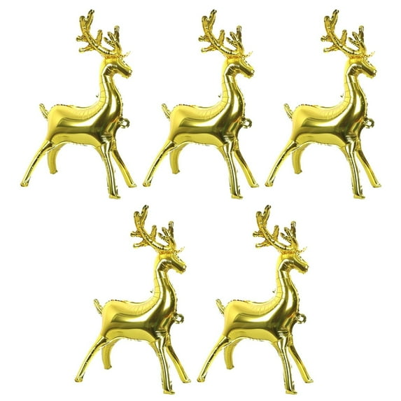 PMU Christmas Decoration Reindeer 48in Mylar Foil Balloon Gold (5/pkg) Pkg/1
