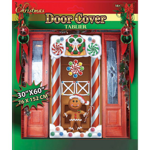 PMU Christmas Gingerbread Man Door Cover 30" x 60" Pkg/6