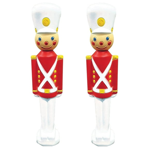 PMU Christmas Light-Up Toy Soldier 31 Inch Christmas Decoration Perfect Décor for Home, Lawn, Yard, Indoor and Outdoor - 31 Inch Toy Soldier (2/pkg)Pkg/1