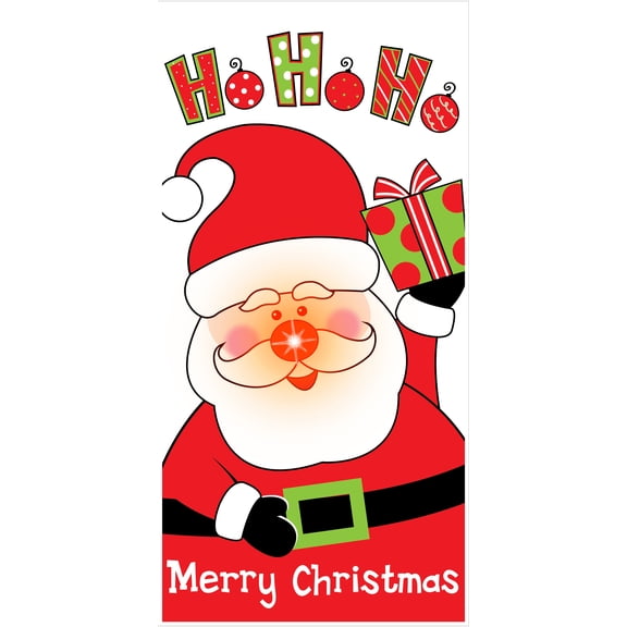 PMU Christmas Light Up Door Cover Decoration, 30” x 60”