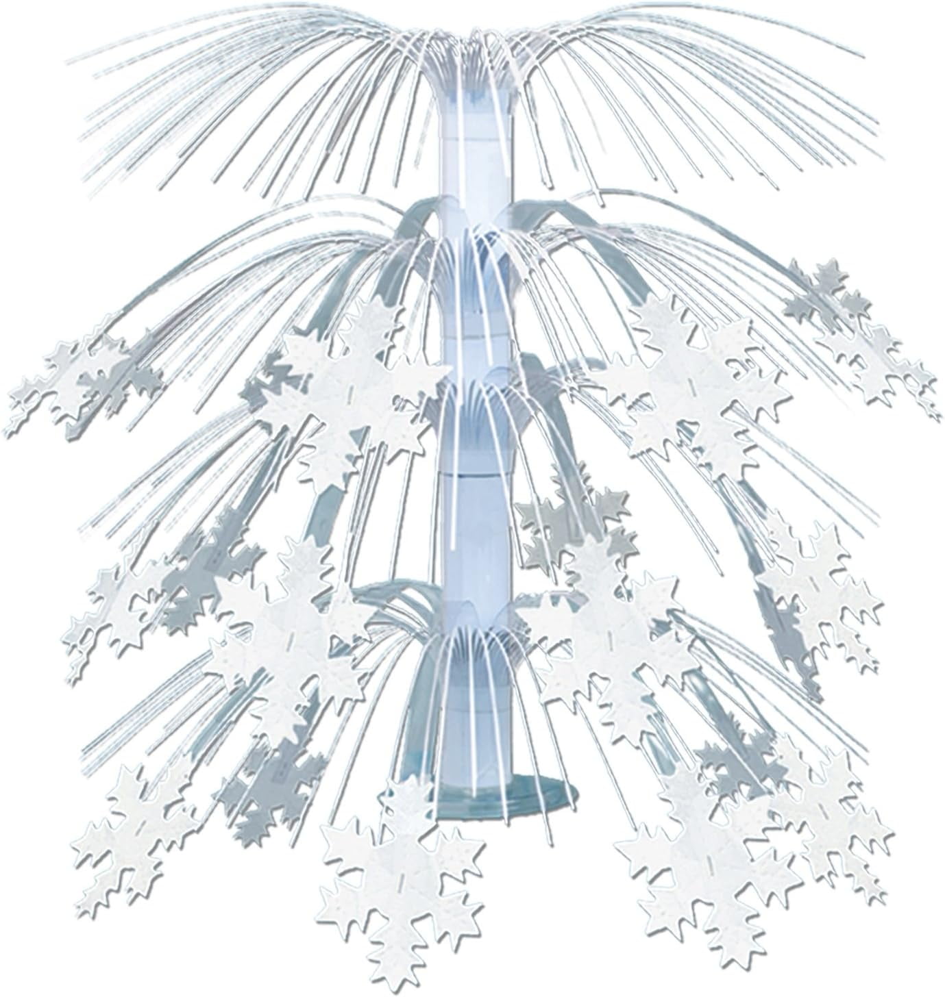 Amscan Patriotic Mini Stars Cascade Centerpiece - Multicolor Foil Stars, 8.5" Tall, 4th Of July Party Decor