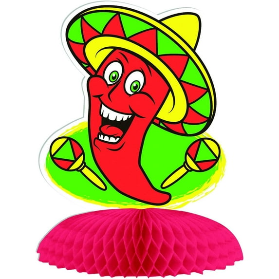 PMU Cinco de Mayo Chili Pepper Centerpiece Mexican Themed Party Decoration Accessory (1/pkg)Pkg/1