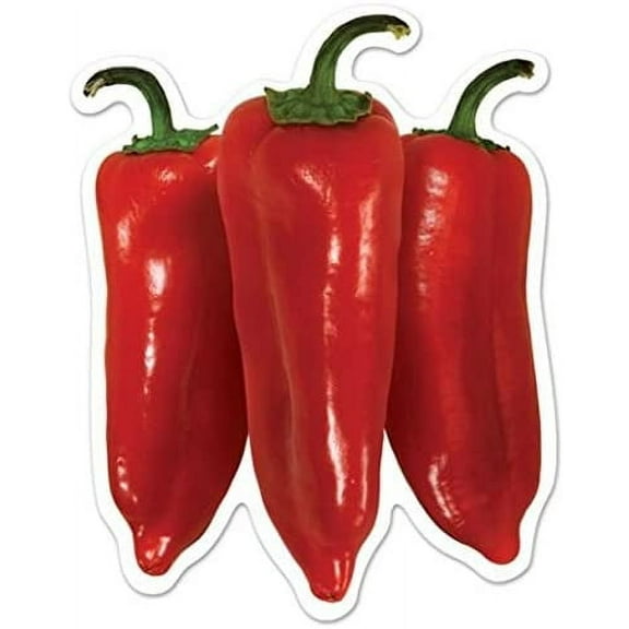 PMU Cinco de Mayo Red Mini Chili Pepper Cutouts 4.5in 10pcs per Set Party Accessory Decoration (1/pkg)Pkg/1