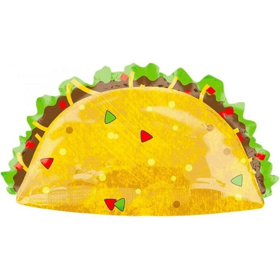 PMU Cinco de Mayo Taco 38in Mylar-Foil Balloons (5/pkg) Pkg/1