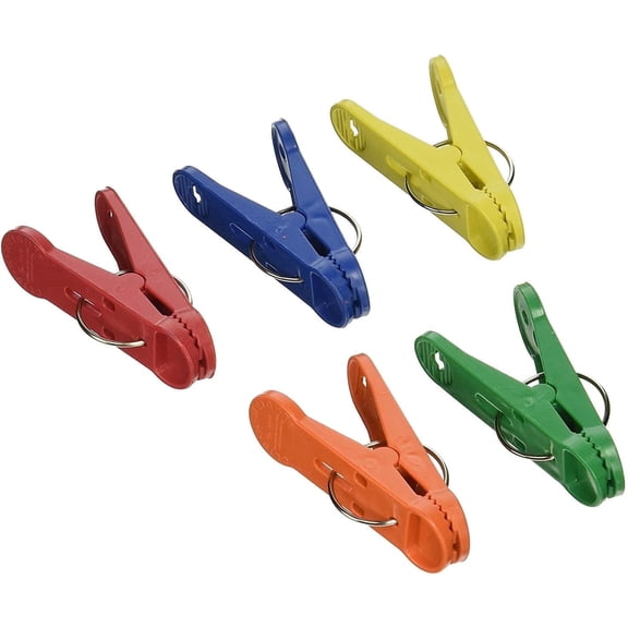 PMU Clip-n-Weight Primary Colors 8-Gram Plastic Balloon Weights Pkg/100