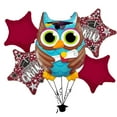thumbnail image 1 of PMU Congrats Grad Balloon Bouquet | Graduation Decoration Mylar Balloons | Celebrate Success with Vibrant Graduation Balloons | Grad Owl Grad Balloon Bouquet Burgundy (5/Pkg) Pkg/1, 1 of 7