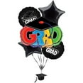thumbnail image 1 of PMU Congrats Grad Cap Balloon Bouquet | Graduation Decoration Mylar Balloons | Graduation Balloons Class of 2024 Decor | Celebrate Success with Vibrant Graduation Balloons | Black (5/Pkg) Pkg/1, 1 of 8