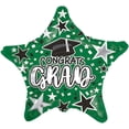 thumbnail image 1 of PMU Graduation Congrats Grad Star Green 18 Inch Mylar Balloon Pkg/10, 1 of 7