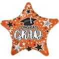 thumbnail image 1 of PMU Graduation Congrats Grad Star Orange 18 Inch Mylar Balloon Pkg/5, 1 of 7