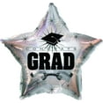 thumbnail image 1 of PMU Grad Congrats Star 18in Mylar Balloon Platinum Pkg/5, 1 of 7