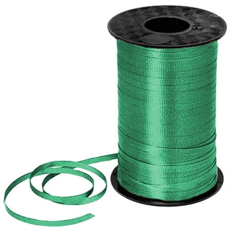 PMU 500 Yards x 3/16in Emerald Green Crimped Curling Ribbon String for Gift Wrapping Ribbon Balloon String Birthday Celebration Party Presents Decor, Festival Art Craft Accessories (1-500 Yard Rolls)