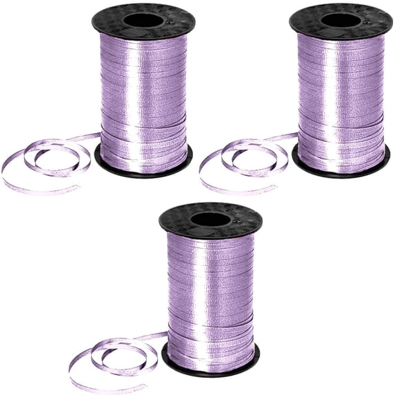 PMU 1500 Yards x 3/16in Lavender Crimped Curling Ribbon String for Gift Wrapping Ribbon Balloon String Birthday Celebration Party Presents Decor, Festival Art Craft Accessories (3-500 Yard Rolls)