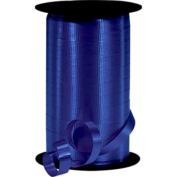 PMU 250 Yards x 3/8in Navy Blue Crimped Curling Ribbon String for Gift Wrapping Ribbon Balloon String Birthday Celebration Party Presents Decor, Festival Art Craft Accessories (1-250 Yard Rolls)